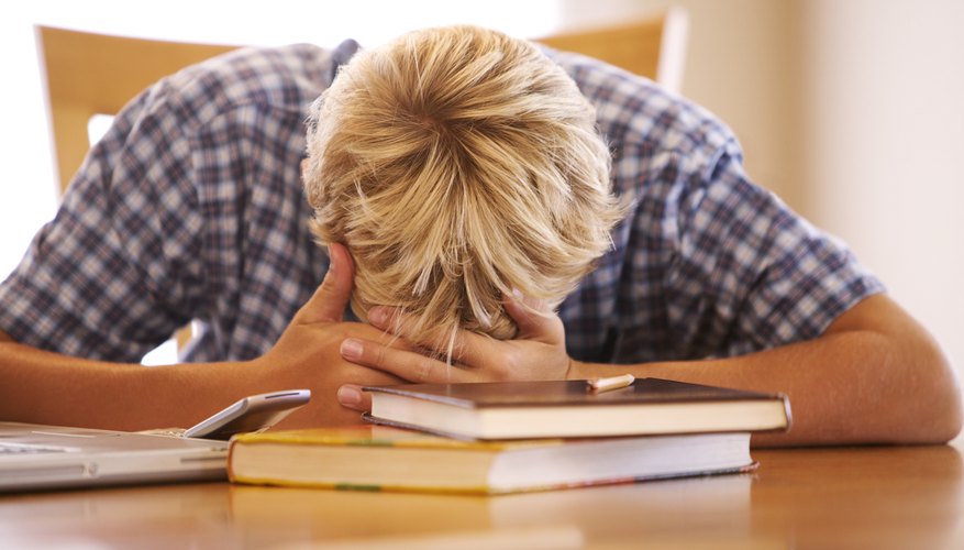 Help your teen blow off steam when he's stressed about school. Help your teen blow off steam when he's stressed about school.