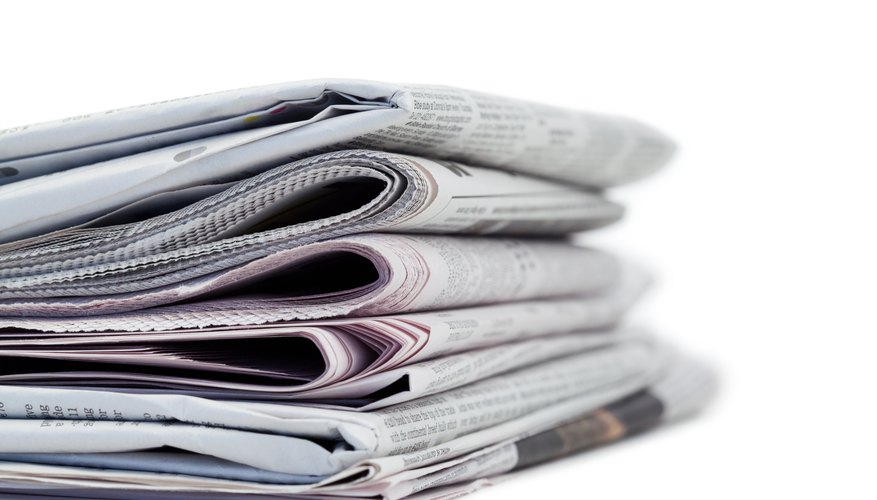 Old newspapers can be turned into paper mache creations. Old newspapers can be turned into paper mache creations.