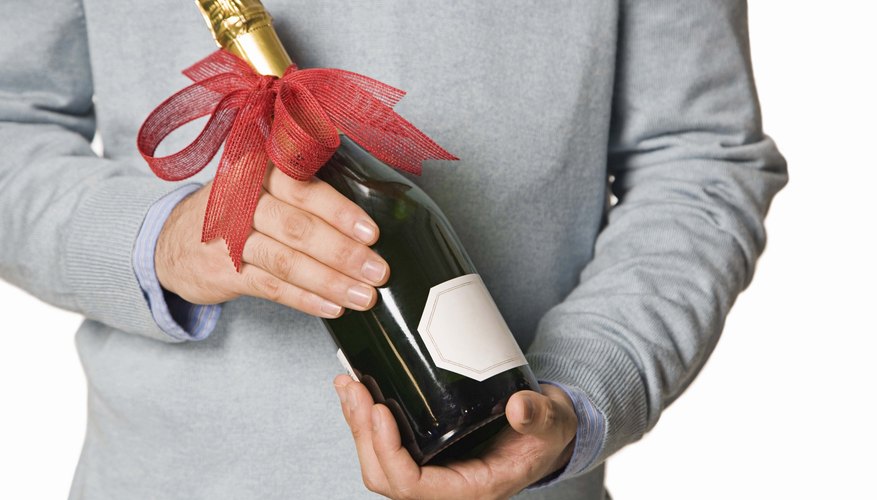 Give your wine gift a special touch with a DIY label. Give your wine gift a special touch with a DIY label.