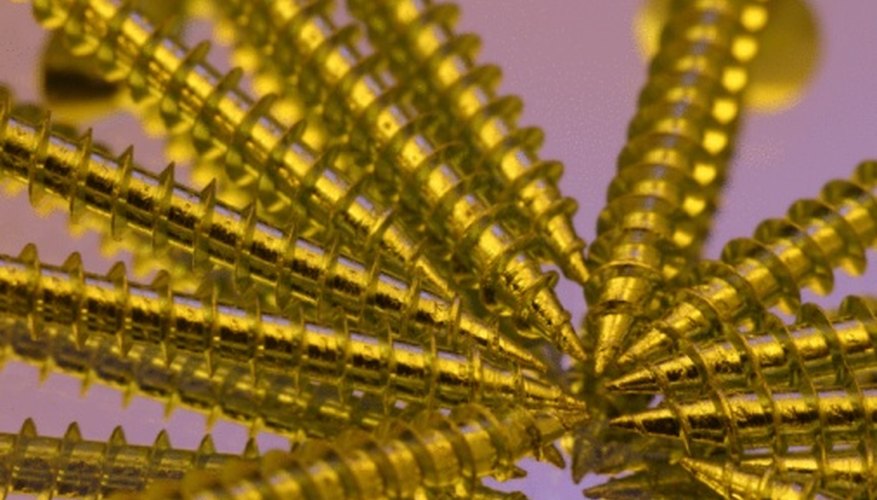 Photo Credit: NA/Photos.com/Getty Images Screws made of alpha brass.