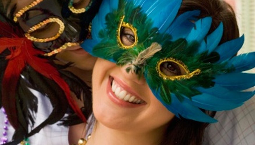 Get into the Mardi Gras spirit with a costume. Get into the Mardi Gras spirit with a costume.
