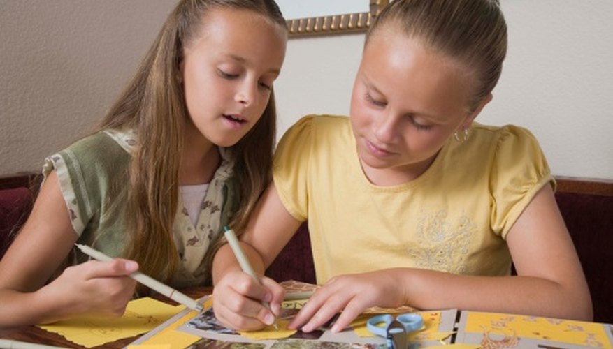 A gymnastics scrapbook is one craft option. A gymnastics scrapbook is one craft option.