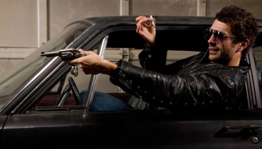 A gun used in a movie may be a workable stunt prop or a non-working background prop. A gun used in a movie may be a workable stunt prop or a non-working background prop.