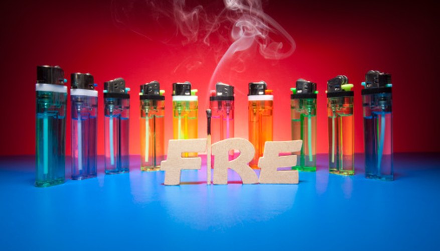 Butane lighters can be used to create some interesting tricks. Butane lighters can be used to create some interesting tricks.