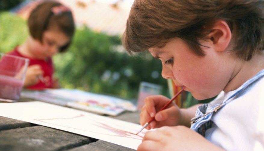 Paint-by-number sets are available for children and adults alike. Paint-by-number sets are available for children and adults alike.