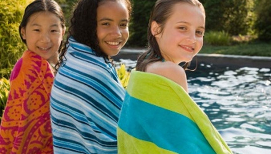 There are many fun things to do in a pool. There are many fun things to do in a pool.