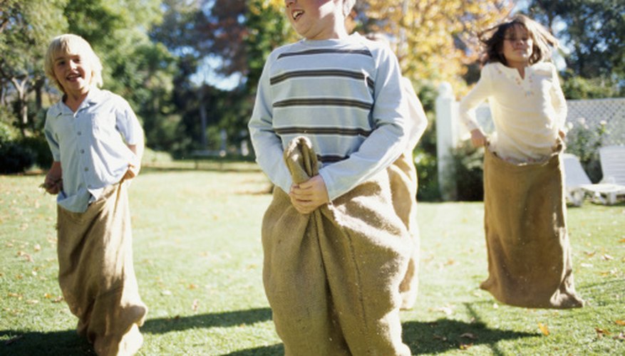 Plan some exciting sack races for your old-fashioned picnic. Plan some exciting sack races for your old-fashioned picnic.