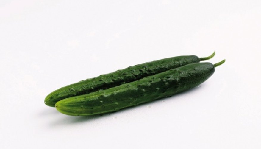 Cucumbers will turn bright orange when they are overripe. Cucumbers will turn bright orange when they are overripe.