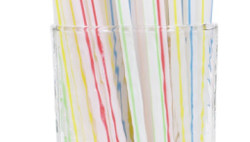 Use plastic straws to build the frame for your tower. Use plastic straws to build the frame for your tower.