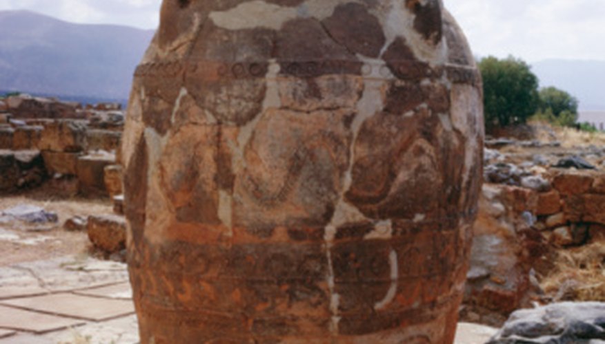 This large Greek storage jar, called a pithos, was intended for outdoor use. This large Greek storage jar, called a pithos, was intended for outdoor use.