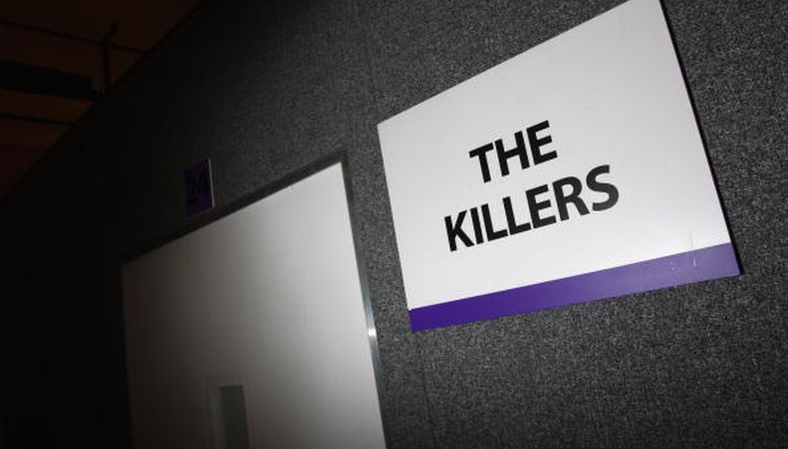 Photo Credit: Gareth Cattermole/Getty Images Entertainment/Getty Images The Killers' dressing room back stage.