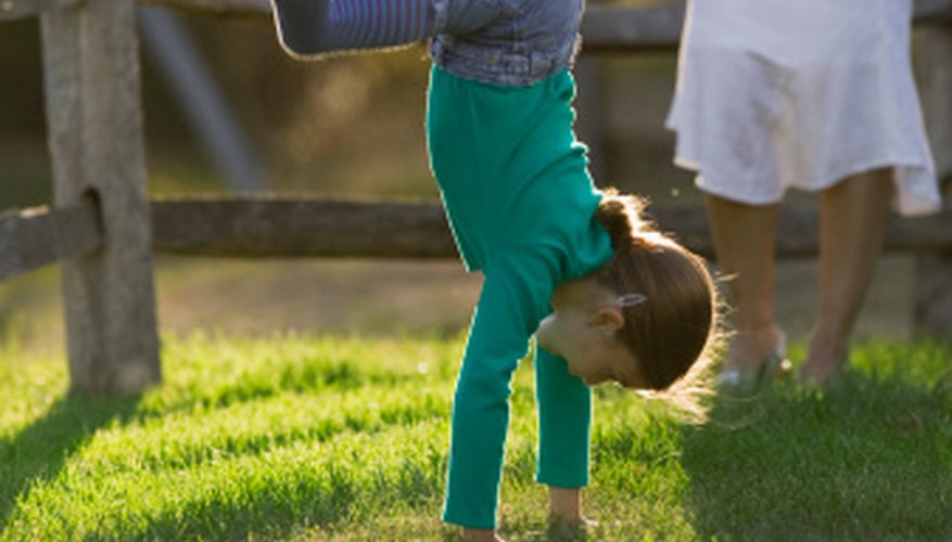 Turn your backyard into a gymnastics competition. Turn your backyard into a gymnastics competition.