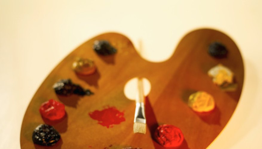 Painters mix base colors to create complex shades. Painters mix base colors to create complex shades.
