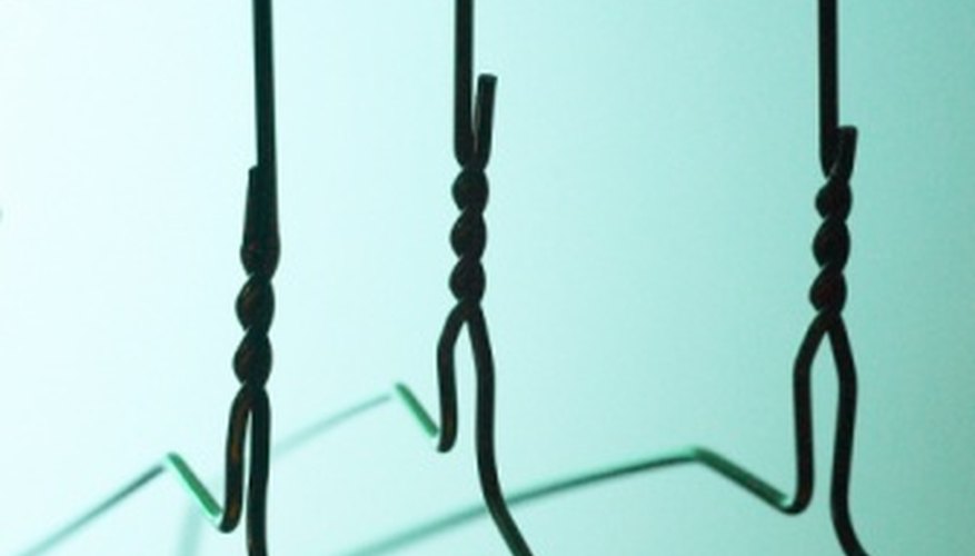 You can pad wire coat hangers with crocheted yarn. You can pad wire coat hangers with crocheted yarn.