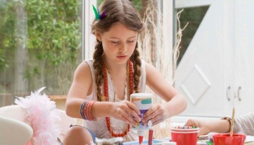Children love to help with the embellishment phase. Children love to help with the embellishment phase.