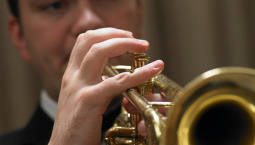 Photo Credit: Michael Blann/Photodisc/Getty Images A trumpet can produce a realistic horse's neighing sound.
