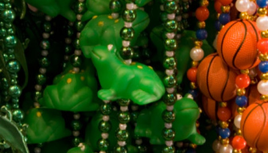 Photo Credit: Medioimages/Photodisc/Valueline/Getty Images Figurative beads are a popular recent addition to the Mardi Gras festivities.