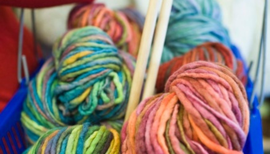 Using one large and one small knitting needle can be a creative way to knit. Using one large and one small knitting needle can be a creative way to knit.