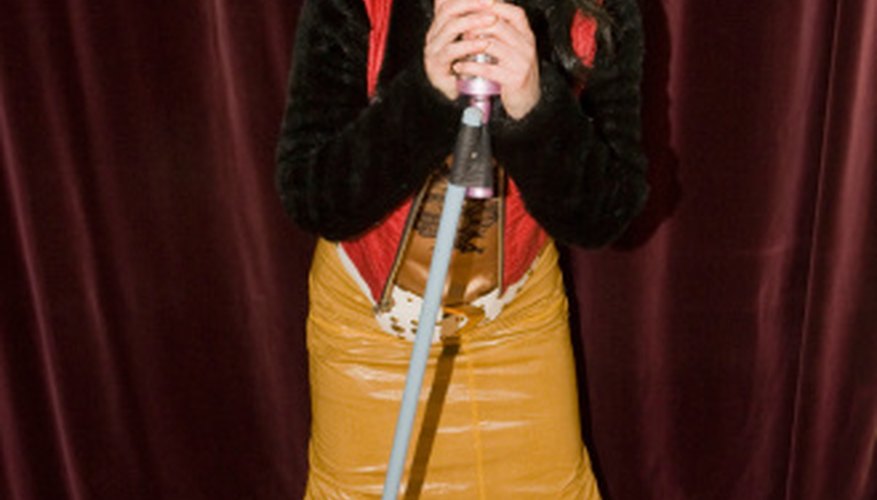 A costume wig can add some rock and roll glamour. A costume wig can add some rock and roll glamour.