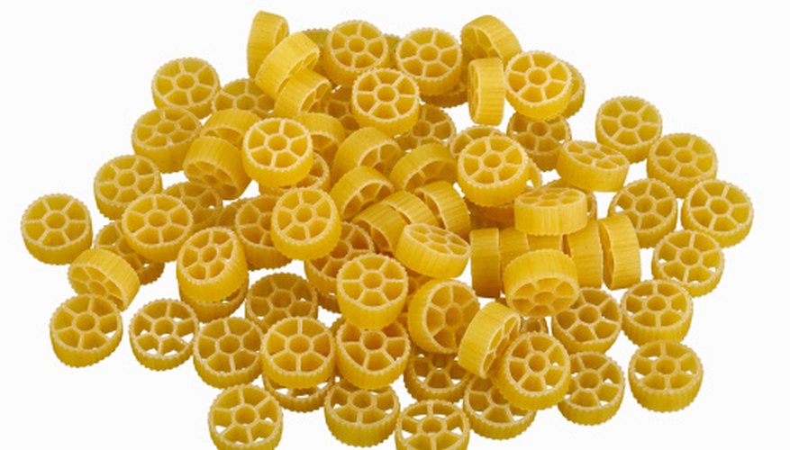 Kids can use dried pasta to make whimsical crafts. Kids can use dried pasta to make whimsical crafts.