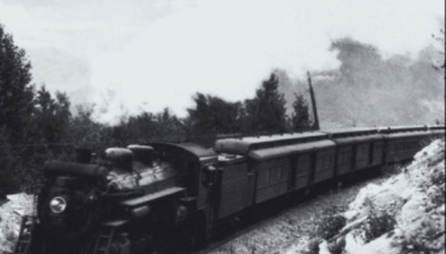 Passenger train climbing up a mountain Passenger train climbing up a mountain