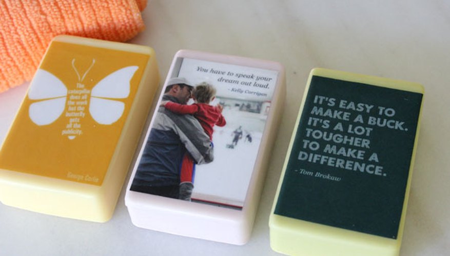 Soap bars with quote printables Soap bars with quote printables