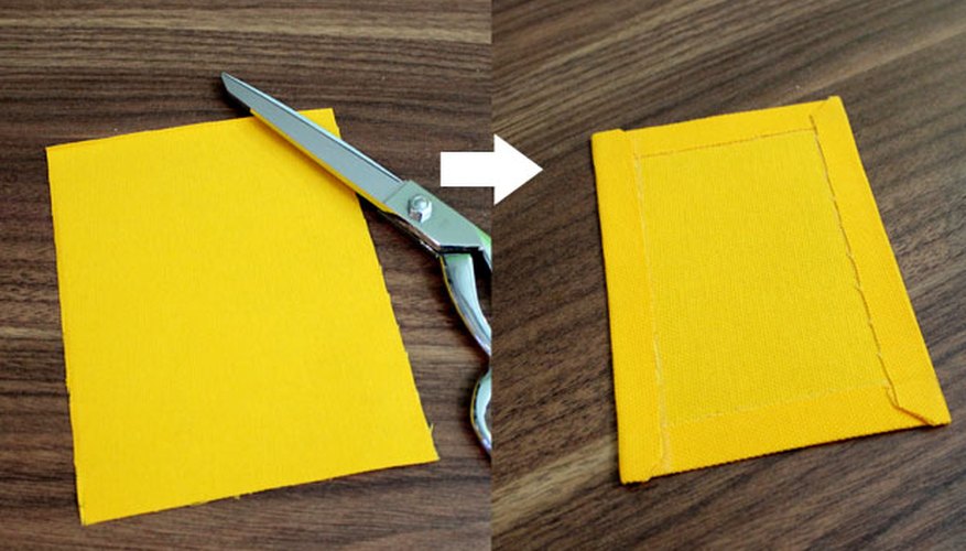 Cut a small rectangle for the pocket Cut a small rectangle for the pocket