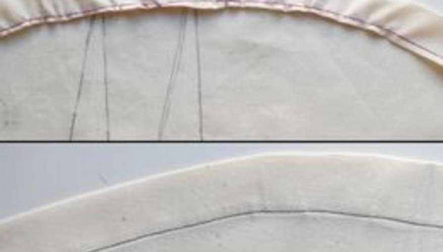 Hemming a circle skirt. Hemming a circle skirt.