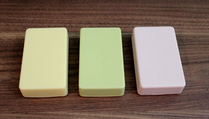 Soap bars with a flat surface Soap bars with a flat surface