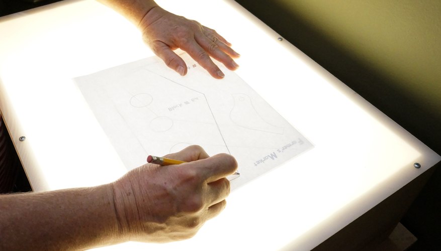 Transferring patterns with a lightbox Transferring patterns with a lightbox