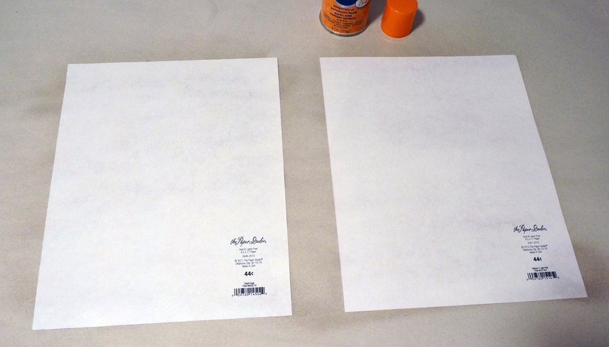Laminate two coordinating cardstocks. Laminate two coordinating cardstocks.