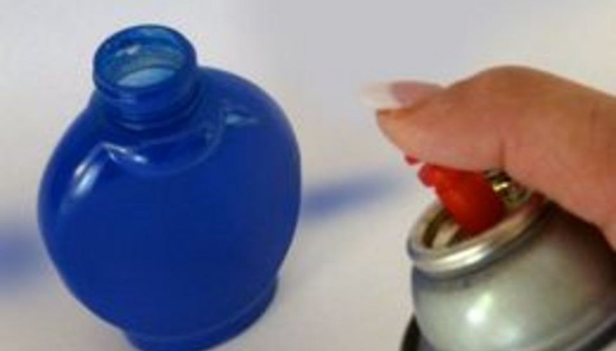 Paint the bottles. Paint the bottles.