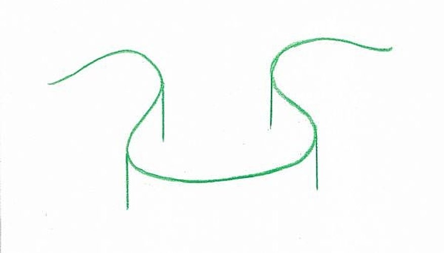 Vertical lines are all the same length, defining the width of the ribbon Vertical lines are all the same length, defining the width of the ribbon