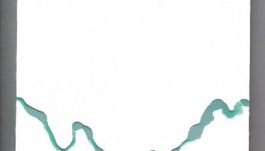 Horizon line masked with blue masking fluid Horizon line masked with blue masking fluid