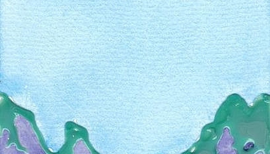 Mountain base colors painted in, snow still masked. Mountain base colors painted in, snow still masked.