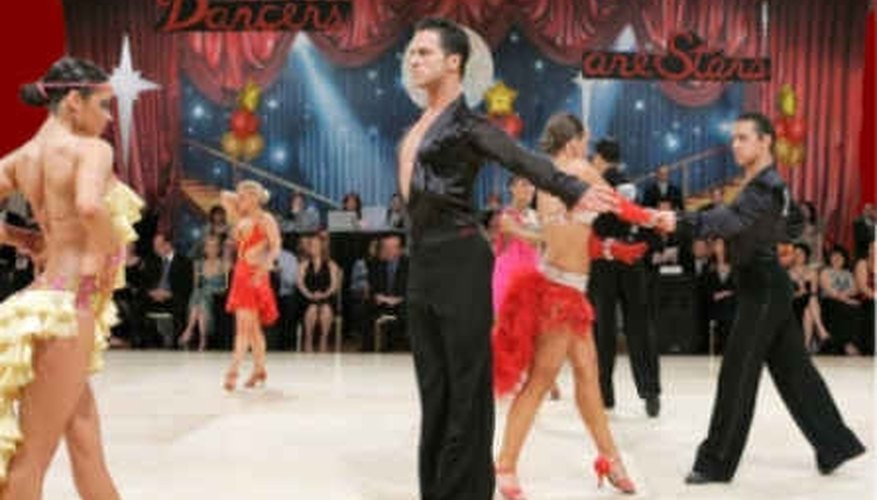 Man (right) standing in a Rumba walk Man (right) standing in a Rumba walk