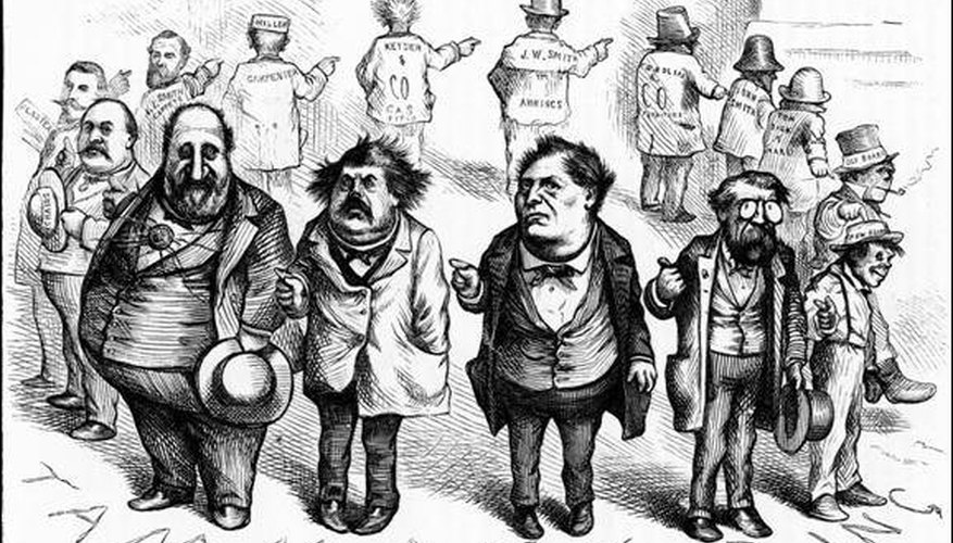 An example of political cartooning from the 19th century master, Thomas Nast. An example of political cartooning from the 19th century master, Thomas Nast.