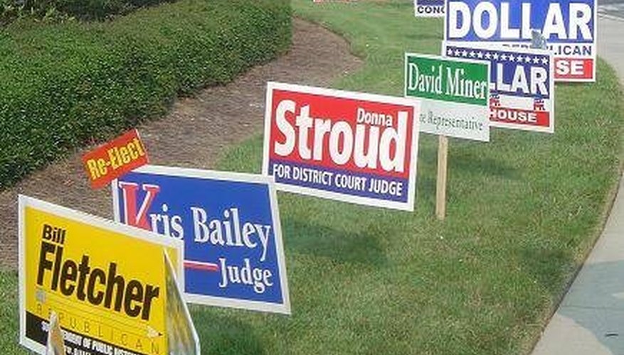 Corrugated campaign signs Corrugated campaign signs