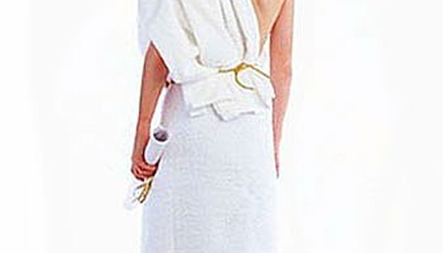 The completed, classic toga costume. The completed, classic toga costume.