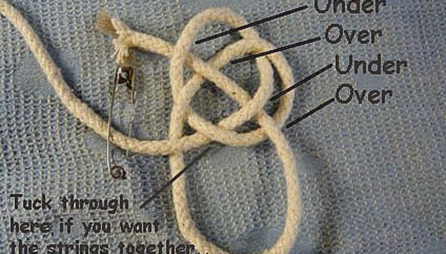 Weave the third loop into the rest. Weave the third loop into the rest.