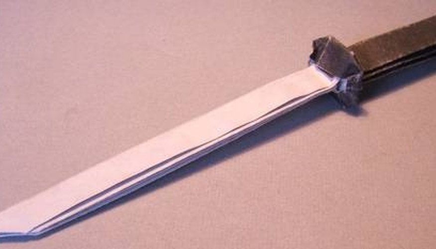 An origami sword An origami sword
