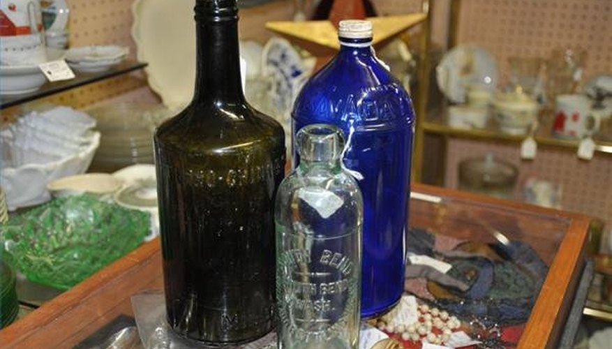 Antique bottles from the early 1900s. Antique bottles from the early 1900s.