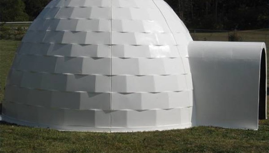 Block style dome with door Block style dome with door