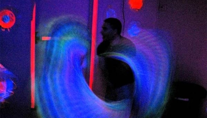 Black light lit room Black light lit room