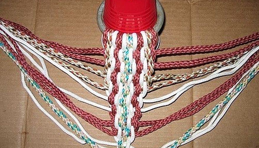 The finished hammock support ropes The finished hammock support ropes