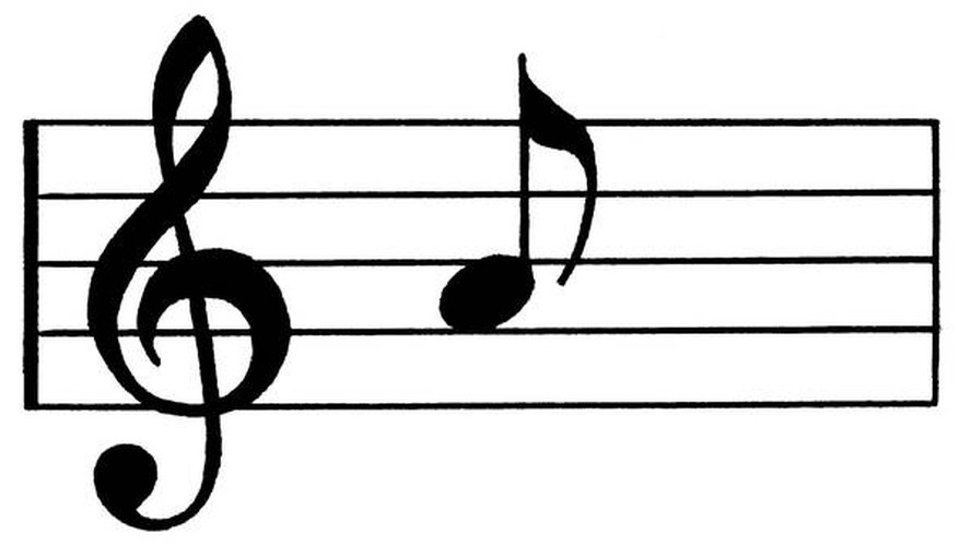 Treble clef and eighth note Treble clef and eighth note