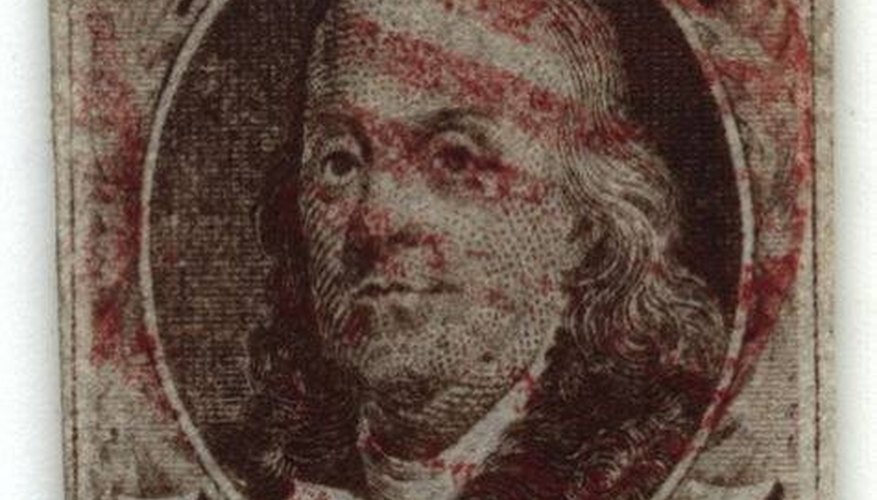 This 1847 Ben Franklin stamp is considered valuable in mint condition. This 1847 Ben Franklin stamp is considered valuable in mint condition.