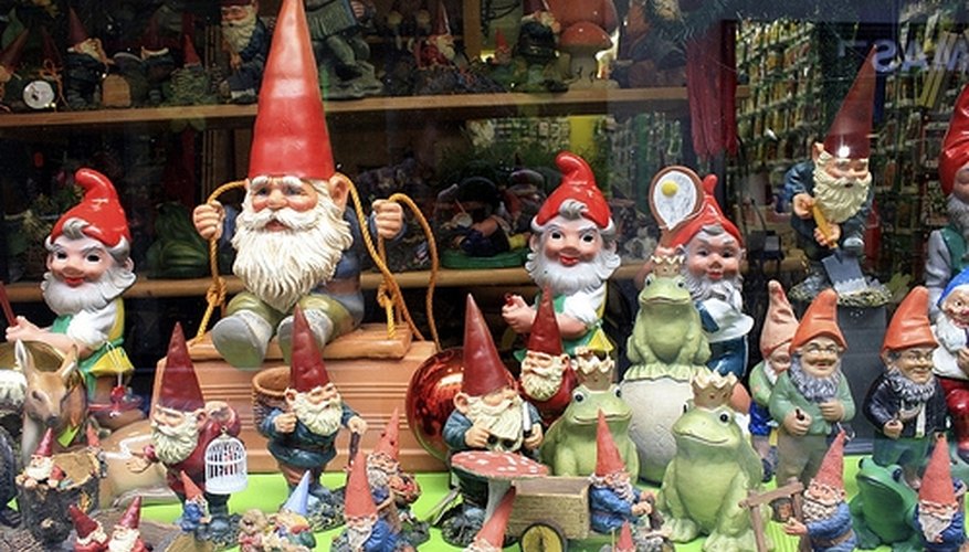 Garden gnomes and other garden greenware can be repaired with white glue. Garden gnomes and other garden greenware can be repaired with white glue.