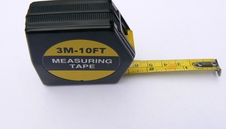 Use a tape measure to determine the width and depth of the stream. Use a tape measure to determine the width and depth of the stream.
