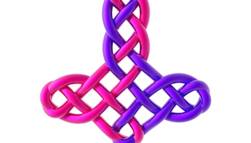 Make simple Celtic knots with wire. Make simple Celtic knots with wire.
